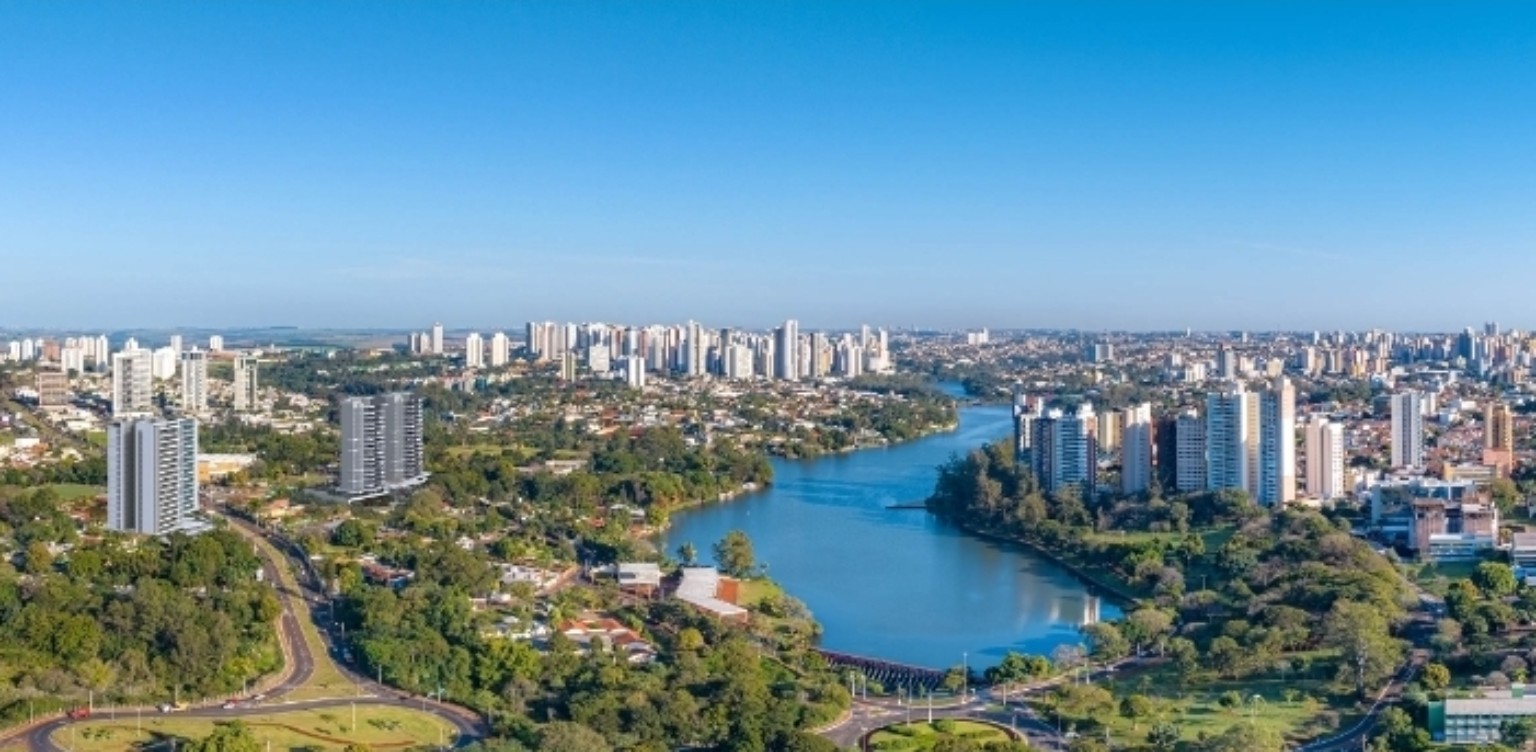 Vista de Londrina e do Lago Igapó